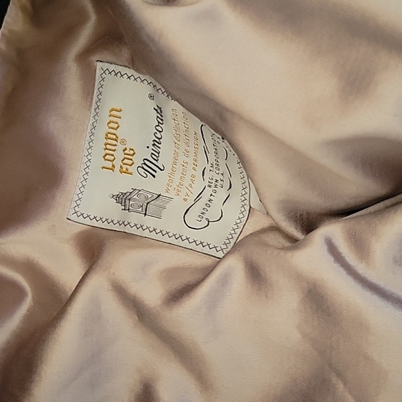 Vintage London Fog Mens Wool Pea  Coat Double Breasted Navy Blue Size 44R - Picture 7 of 9